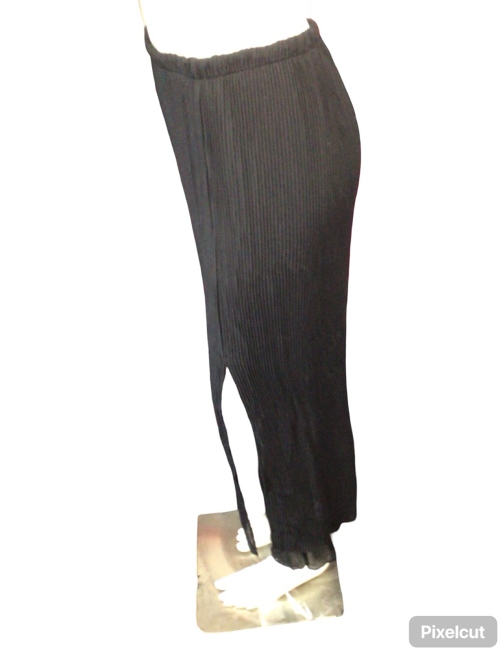 Cache Black Ribbed Midi Skirt - Picture 5 of 5